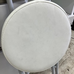 A2508-491　折りたたみチェア ホワイト 中古 汚れありの画像