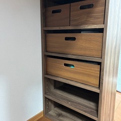 Nクリック　デスク【追加棚　ボックス付き】　の画像