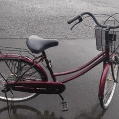 24インチ 🚲 中古 自転車 8,980円 🔑鍵新品 💡ライト付 新規防犯登録料コミ 906の画像