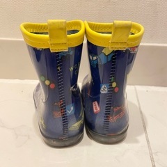 Smart Angel 長靴 レインブーツ 17cm ブルー のりものの画像