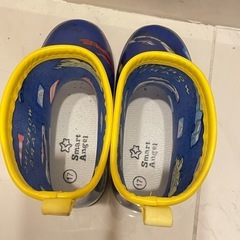 Smart Angel 長靴 レインブーツ 17cm ブルー のりものの画像
