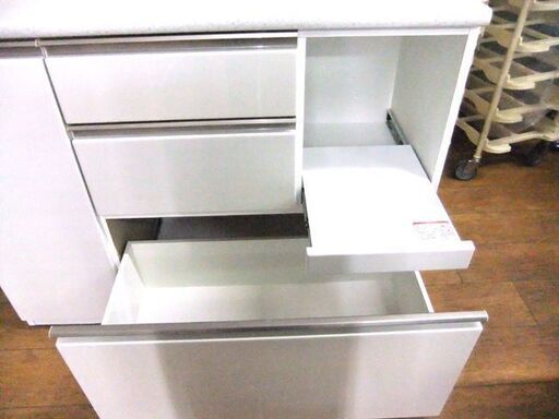 ミドルレンジボード 幅120 ニトリ アルミナ2 キッチンカウンター レンジ台 キッチンボード レンジボード ラック 食器棚 キッチン