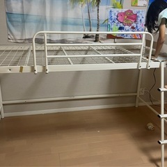 ロフトベッド デスク付き ホワイト【大阪市中央区引き取り限定】 ロフトベッド デスク付き ホワイト【大阪市中央区引き取り限定