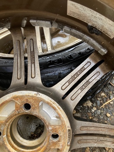 BRIDGESTON BEO S03 中古ホイール 4本 7J 17インチ PCD100 4穴 +35 ハブ73 