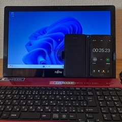 【高級感ルビーレッド】富士通 FMV AH45/WR(松)｜Win11・SSD・メモリ12GB・Office互換・AIアシスタント搭載の画像