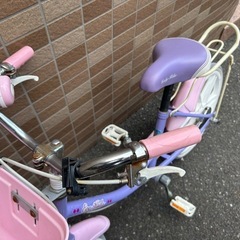 女子に！18インチ ECO-Kids 幼児用自転車 ラベンダ&ピンクの画像