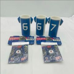【❗️✨KIRIN×JFA 非売品セット✨❗️】✨応援マグカップ3個＋ネックストラップ付き サムライブルー日本代表グッズ✨簡易清掃済❗️の画像
