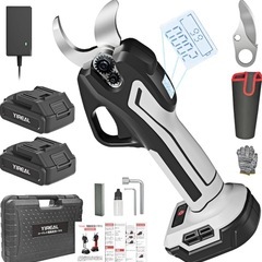 一台限定価格　新品未使用　電動剪定バサミ 電動バサミ 園芸用はさみ 32mm切断径PSE取得済みマキタ互換バッテリー ブラシレスモーター搭載切れ味 2段階開き口調節可 切断回数と残量見える 日本語取扱説明書付き【山本造園会社監修】2025年人気新モデル電動ハサミ の画像