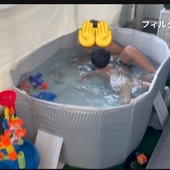 折りたたみプール　グレーの画像