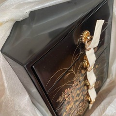 資生堂　ハイプリオール記念品　高台寺風蒔絵　あわせ鏡　小物箪笥　セット品の画像