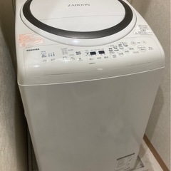 東芝 8kg 洗濯乾燥機 ZABOON【AW-8V7】の画像