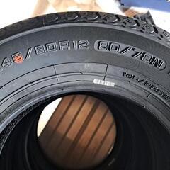 新品25年製軽トラタイヤ交換　ヨコハマ（Y356） 145/80R12 80/78N LT （4本タイヤ込）の画像