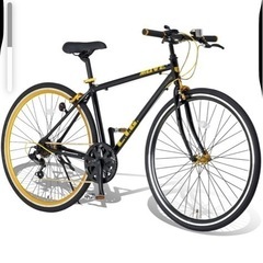 リグ(LIG) クロスバイク 自転車 700C 7段変速 アルミフレーム カラータイヤ カラーリム フロントクイックリリース LIG MOVE ブラックの画像