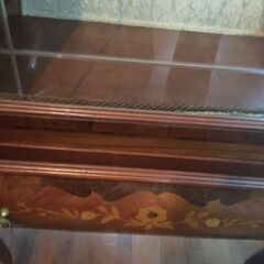 飾り棚　イタリア製　象嵌細工　引き出し付きの画像