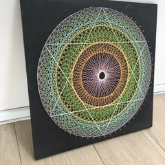 糸掛けアート　曼荼羅アート　飾り　インテリアの画像