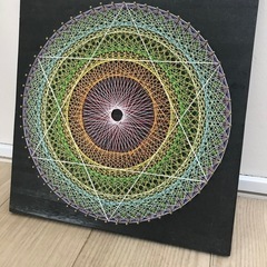 糸掛けアート　曼荼羅アート　飾り　インテリアの画像