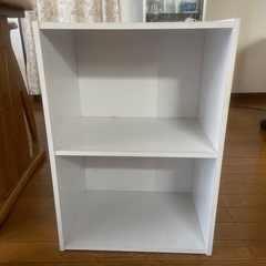 透明プラスチック 2段収納ボックス/棚セット(家具)
の画像