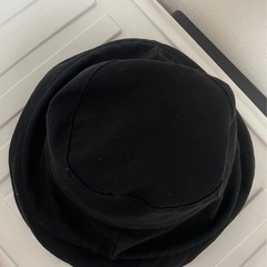帽子　ブラック　Lサイズ　あご紐つきの画像