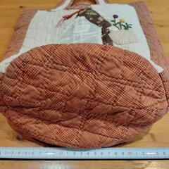 ハンドメイド　縦長キルティングバッグの画像
