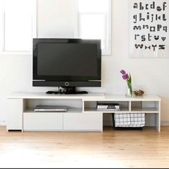 中古テレビ台　伸縮可の画像