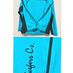 《未使用品》【Surfers Co. 】ラッシュガード 水色×黒 4点セットの画像