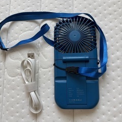 ハンディファン　ミニ扇風機　ブルーの画像