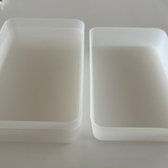 中古品　プラスチック収納ケースセットの画像