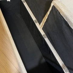 【美品】収納ベンチ ベージュ　2人掛け 幅120 奥行37 高さ40cm の画像