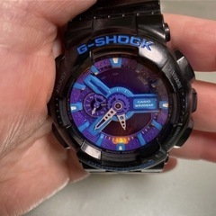 最終価格‼️早い者勝ち‼️美品‼️G-SHOCK デジタル腕時計 ブラック・パープル　GA110HCの画像
