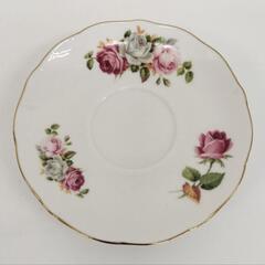 F【25*70130】ロイヤル アシュモア カップ＆ソーサ ROYAL ASH MORE 薔薇柄 ティ―カップ カップ 口径10cm 高さ5.5cm ソーサ14cmの画像