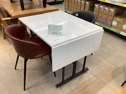 【取りに来られる方限定】　ダイニング3点セット　片バタ式