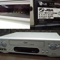 現状品 LG VHSビデオデッキ 2002年製 GV-HIA2 ビデオテープレコーダー リモコン付き 通電確認済 札幌市 新道東店の画像