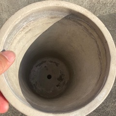 無料　鉢　セメント　ガーデニング　高さ約30cm 外径約16cmの画像