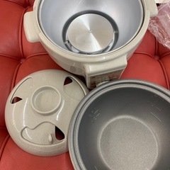 美原店　メ 状態◎ HITACHI マイコン電気おかゆ鍋　通電確認済みの画像