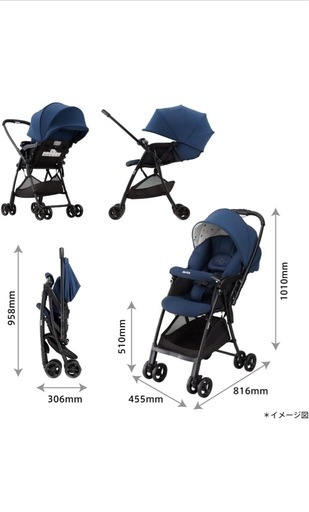 Aprica(アップリカ) A型ベビーカー カルーンエアーメッシュ AB (ネイビー) 