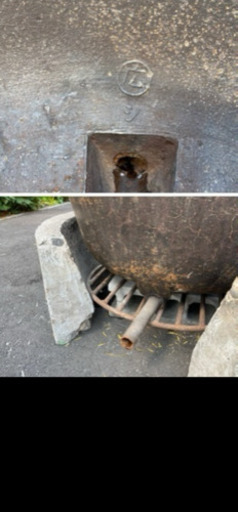 五右衛門風呂　薪風呂　890mm高さ700mm 木製蓋　直径800mm