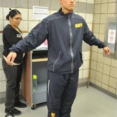 【米軍放出品、内層付き】U.S.NAVY 秋冬用トレーニング制服、上下着 (L)の画像