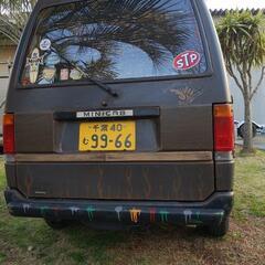 人気の旧車 丸目2灯式 軽バン
サーフトリップ カスタムカー パティナ塗装 
#車中泊、キッチンカーにも！！
#ネオクラシック 
#ウッディ 
#ファイヤーパターン 
#ムーンアイズ 
#ラットフィンク 
#サーファー 
#希少車 
#MOONEYES 
#RatFink の画像