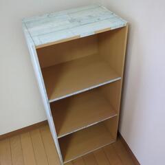 カラーボックス⑨　3段　お洒落柄（半面のみ）の画像