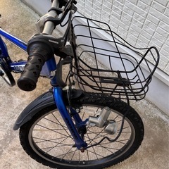 お話中　自転車　22インチ　ブルーの画像