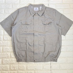 新品❤️空調服フルセット【ファンバッテリー付 グレー2色 4XL 半袖 綿】の画像