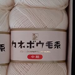 未使用新品　カネボウ 毛糸 ホワイト 8玉セットの画像