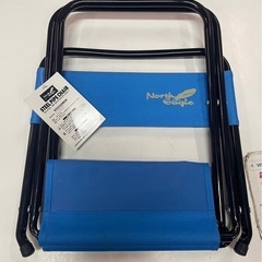 未使用 ノースイーグル スチール パイプチェア L　NE-1317BL ブルー　キャンプ チェア 椅子　キャンピングチェア　バーベキュー　BBQ　焼肉　アウトドア　釣り　運動会　未使用保管品　④の画像