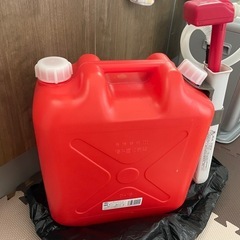 石油ストーブ　ポリタンク　電動ポンプの画像