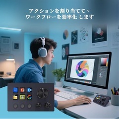 ストリームコントローラーデック ショートカットキーボード 6つのカスタマイズ可能なマクロキーの画像