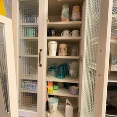 【受渡し決定】食器棚 （白）お洒落の画像