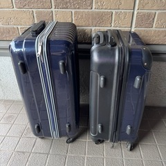 スーツケース 2個セット 45~50L？ 3~4泊用 濃紺の画像