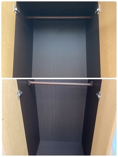 S783 ⭐中村敬木工 ワードローブ クローゼット ブラウンコンビカラー 幅60cm USED