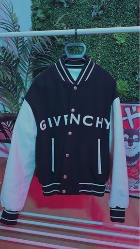 【美品】GIVENCHY ジバンシィ スタジャン ジャケット ブラック×ホワイト
