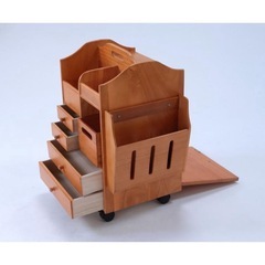【‼️美品‼️】 木製マルチ収納ラック（ダークブラウン）の画像